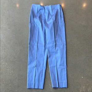 Leggiadro Blue Trousers Straight-Leg Design